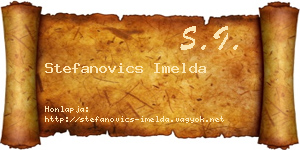 Stefanovics Imelda névjegykártya